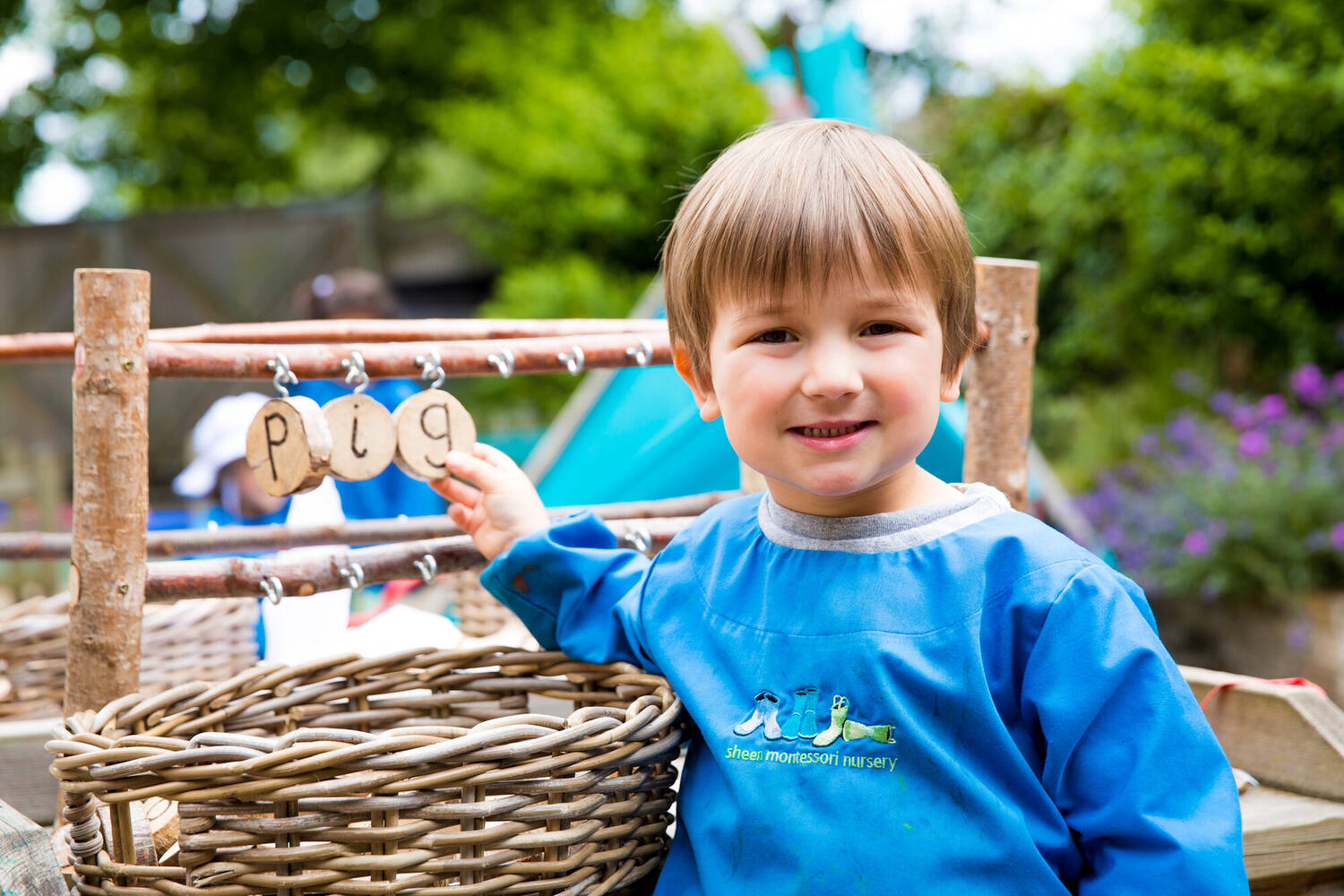 Child learning outdoors